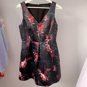 Satin floral occasion dress